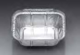 Barquette rectangulaire, en aluminium Capacité 500 ml Dimensions (L x l) 127	x	191 mm Dimensions (L x l) 92	x	156 mm Hauteur deremplissage 29 mm