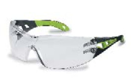 Lunettes de sécurité uvex pheos/uvex pheos s noir/vert, PC transparent, UV 400, 2C-1,2