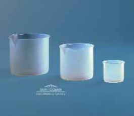 Bécher Griffin, en PTFE 250ml, dia. 71,6mm, H 76,2mm, graduated