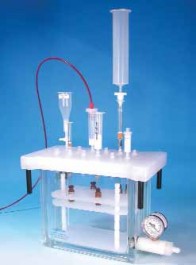 Adaptateur tuyau pour le dépôt déchantillons larges aux colonnes en polypropylène de 1, 3 et 6 ml