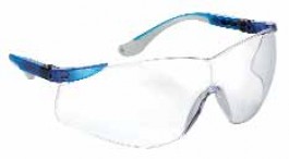 Lunettes de sécurité LLG, blue Protection spectacles ''blue'' blue/silver, clear lenses, scratch-proof