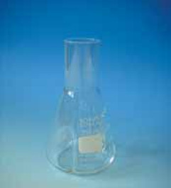 Fiole erlenmeyer de culture en verre avec bord évasé Capacité 1000 ml Ø 131 mm Ø col 42 mm Hauteur 220 mm
