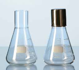 Fiole erlenmeyer de culture en verre DURAN® Capacité 200 ml Ø 79 mm Ø col 38 mm Hauteur 138 mm