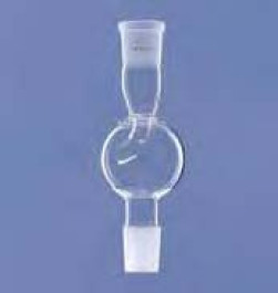 Tête de distillation avec ampoule de garde RodageFemelle 29/32 RN RodageMâle 29/32 RN Description droit