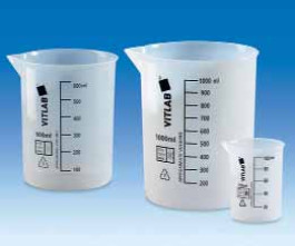 Bécher en ETFE Capacité 400 ml Grad. 50 ml Ø 77 mm Hauteur 109 mm
