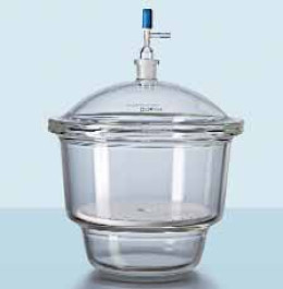 Dessiccateur à vide en verre DURAN®, complet MOBILEX DN 200 Hauteur  mm Tube  RIN