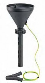 Entonnoir de sécurité, électroconducteur en PEHD Filetage S65 Ø 180 mm Description Avec tige