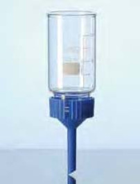 Unité de filtration en verre DURAN® avec support en polypropylène Capacité 250 ml Ø plateau 50 mm Ø filetage 54 mm
