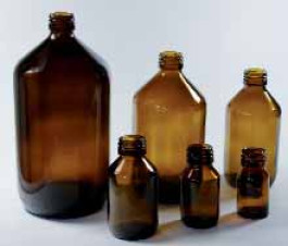 Flacon en verre à col étroit Capacité 100 ml Ø 50,5 mm Hauteur 96,0 mm