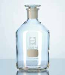 Flacon verre DURAN® col étroit bouché verre Capacité 50 ml Ø 42 mm Hauteur 80 mm Rodage 14/15 RN Couleur brun