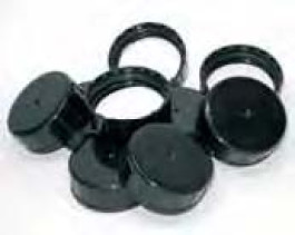 Bouchon à vis noir pour flacon série 310, en PP PourFiletage  Ø extérieur 32 mm Pour volume 50 ml