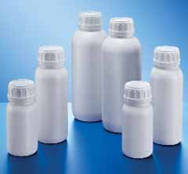Bouteille cylindrique VarioPackDual, série 321, avec couche barrière en PA, blanche 500 ml