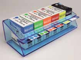 Distributeur multiple étiquettes, acrylique pour Tough-Tags ®/ Cryo-Babies ®/Tough-Spots ® Dimensions(l x p x h) 280 x 89 x 120 mm Couleur