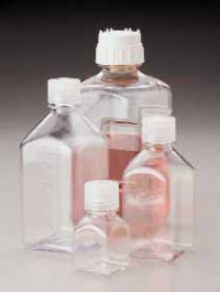 Flacon carré NALGENE® en polycarbonate Type 2015 Capacité 500 ml Ø bouchonfileté 38-430* mm