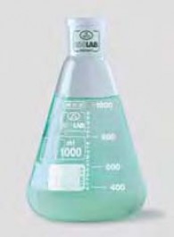Fiole erlenmeyer à col rodé en verre borosilicaté 3.3