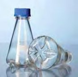 Fiole Erlenmeyer DURAN® avec déflecteurs Capacité 250 ml Ø bas 81 mm Ø col 30 mm Hauteur 145 mm