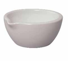 Mortier en porcelaine, intérieur brut, LLG Capacité 70 ml Hauteur 41 mm Ø ext. 63 mm DIN 12906