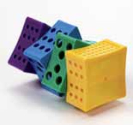 Portoir pour tubes Rota-Rack®, en PP pour micro tubes Longueur 210 mm Largeur 100 mm Hauteur 100 mm