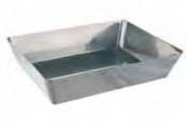 Bac en inox Largeur 140 mm Longueur 190 mm Hauteur 50 mm