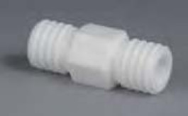 Raccord à vis droit en PTFE Filetage 18 GL Perforation 10,5 mm