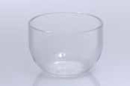 Creuset en silice (quartz) forme moyenne Capacité 90 ml Ø ext. 60 mm Hauteur 48 mm