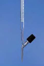 Burette en verre DURAN® à robinet droit Classe AS Capacité 10 ml Grad. 0,02 ml Tolérance 0,02 ± ml Robinet avec robinet à pointeau PTFE