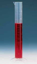 Eprouvette, PP, classe B, Graduations en relief 250 ml
