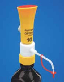 Distributeur OPTIFIX® Solvant FORTUNA® Type SOLVENT-56* Capacité 60 - 300 ml Grad. 5,00 ml Justesse £ ± R%Vol. max. 0,6 Précision £ ± CV%Vol. max. 0,2