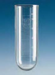Tube à centrifuger en polycarbonate à fond rond gradué Capacité 100 ml Grad. 2 ml Ø 45 mm Hauteur 98 mm