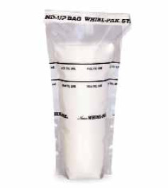 Sacs d'échantillonnage autoportants, Whirl-Pak®, PE, stériles Capacité 120 ml Volume de remplissage 80 ml Dimensions (L x l) 75x185 mm Matériau LDPE
