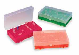 Rack PCR réversible Couleur bleu, vert, violet, jaune, orange