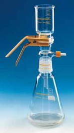 Unité de filtration sous vide en verre type 16309 Sartorius Type Unité de filtration sous vide en verre Volume 250 ml Dimensiondu filtre Ø 47 - 50 mm mm