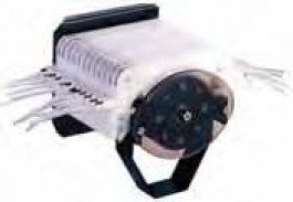 Tête de pompe peristaltique multicanaux pour moteurs BVP / MCP Standard et Process Ismatec Type tête de pompe MS/CA4-12 bloc à cassettes Débit 0,001 - 57 ml / min Canaux 4 Galets 12