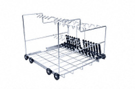Chariot pour 38 pipettes sur 3 rangées