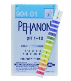 Papier indicateur PEHANON® Plage 0 - 14 pH Description Boite de 100 bandelettes