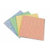 Paquet de 10 chiffons, vert/blanc, 38x38cm, Pack de 10