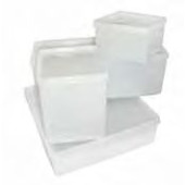 Boîte de stockage en polyéthylène avec couvercle hermétique en PE-LD Volume 2,00 l Largeur 208 mm Longueur 208 mm Hauteur 64 mm