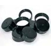 Bouchon à vis noir pour flacon série 310, en PP PourFiletage Ø extérieur 32 mm Pour volume 50 ml