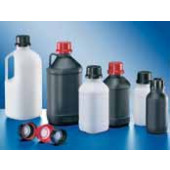Flacon carré en polyéthylène à col étroit Capacité 500 ml Couleur Couleur naturelle Filetage 45 GL Poids 50 g Hauteur 176,5 mm