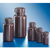 Flacon brun en polyéthylène à col large Capacité 500 ml Filetage  Ø extérieur 50 mm Hauteur 154,0 mm