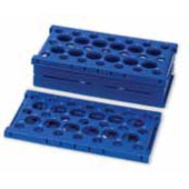 Portoir pour tubes pop-up, pliable, en PP Couleur Violet Pour tubes 45 x 15 ml