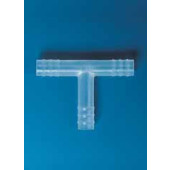 Raccord cannelé T en polypropylène Pour tuyau Ø intérieur de 3 - 4 mm Longueur 20 mm