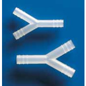 Raccord cannelé Y en polypropylène Pour tuyau Ø intérieur de 10 - 11 mm Longueur 74 mm