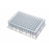 Plaque Deep Well 96 puits, couvercles carrés, fond en V, 2200 µl