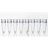 Barrette de 8 tubes PCR en PP, LLG Description Barrette de 8 tubes PCR avec barrette de capuchons plats détachables