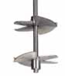 Hélice d'agitateur double lame, acier inoxydable 1.4404 DR 1