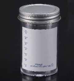 Flacon pilulier, PS, avec couvercle en métal, stérile Capacité 60 ml