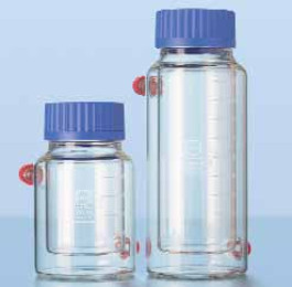 Flacon à double paroi et col large GLS 80®, en verre DURAN® 500 ml