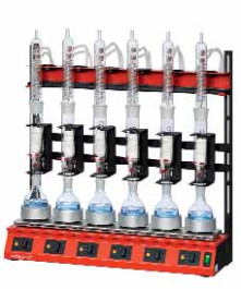 Extracteur de matières grasses Soxhlet multiposte behrotest® Type R 254 S Type Système d´extraction pour 4 unités avec robinet Capacité 250 ml