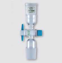 Raccord avec robinet, en verre borosilicate 3.3